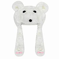 Polar Bear Hat for 18 Inch Doll