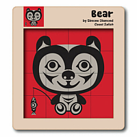 Wooden Tile Puzzle - Bear