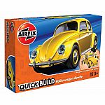 Yellow Volkswagon Beetle Quick Build Model.
