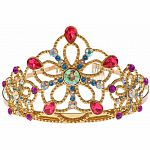 Bejeweled Tiara - Gold Metal with Multi Gems