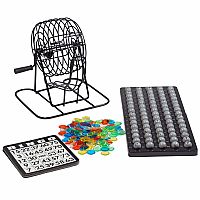 Grand Bingo Set with Black Metal Cage