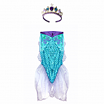 Lilac and Blue Mermaid Glimmer Skirt with Tiara - Size 5-6  