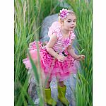 Fair Blooms Deluxe Dress - Size 3-4 Pink