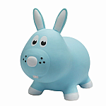 Holiday Hoppers Inflatable Bouncing Blue Rabbit with Pump