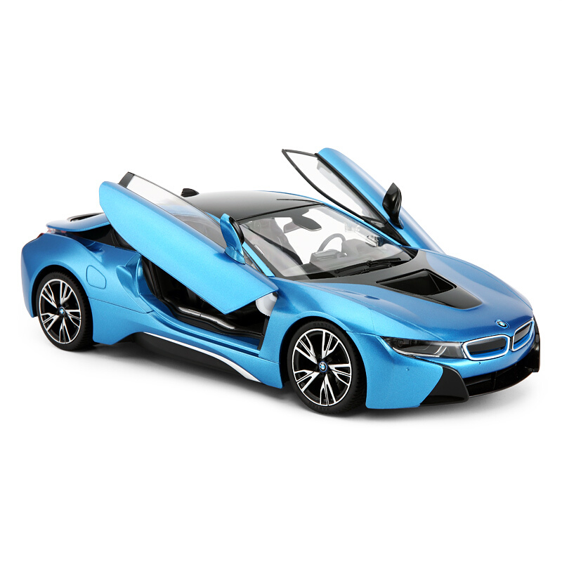 1 14 Battery Operated Remote  Control BMW  i8  Blue Toy Sense