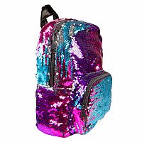 Style.Lab Magic Sequin Mini Backpack - Gradient Rainbow and Silver