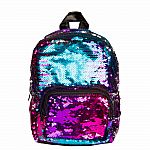 Style.Lab Magic Sequin Mini Backpack - Gradient Rainbow and Silver