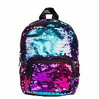 Style.Lab Magic Sequin Mini Backpack - Gradient Rainbow and Silver