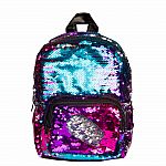 Style.Lab Magic Sequin Mini Backpack - Gradient Rainbow and Silver