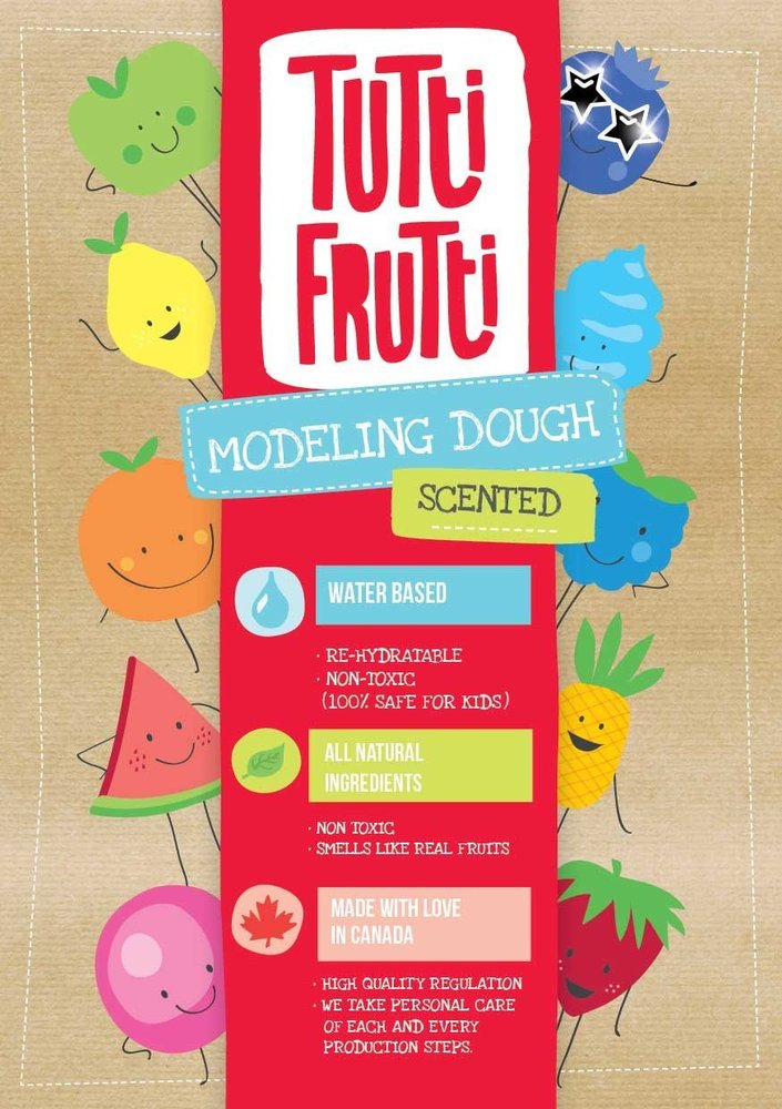 Tutti Frutti Scented Dough Party Bucket Toy Sense