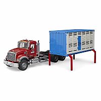 Bruder Pro Series MACK Granite Cattle Transportation Truck with Cow 