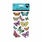 Monochromatic Butterflies Stickers - 4 Sheets