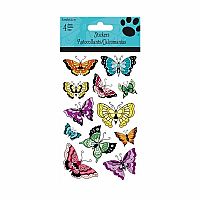 Monochromatic Butterflies Stickers - 4 Sheets