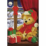 Crystal Art Notebook - Festive Teddy