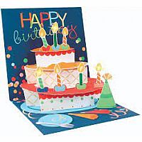 Light Up Birthday Cake Pop-Up Card 