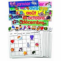 French Canadian Monthly Calendar Set 