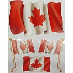 Canada Souvenir Glitter Window Clings  