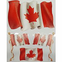 Canada Souvenir Glitter Window Clings  