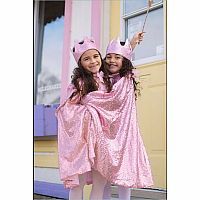 Precious pink Sequins Cape - Size 5-6 