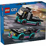 City: Race Car and Car Carrier Truck
