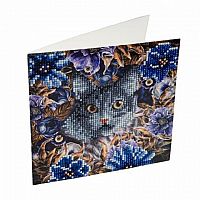 Crystal Art Card Kit - Cats and Flowers