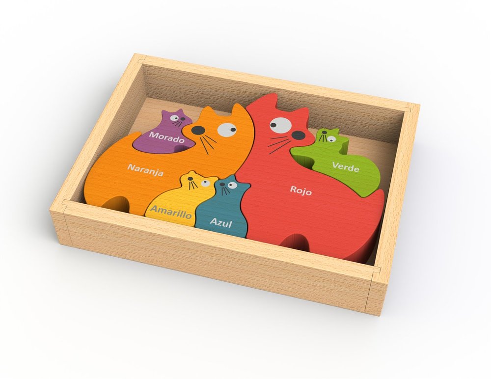 Cat Family Colour Puzzle - Toy Sense