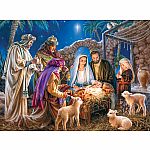 Christ Is Born - Masterpieces Puzzles Holiday Glitter, 100 pieces  