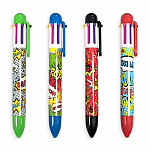 Comic Attack 6 Click Multicolour Pen - Assorted Designs
