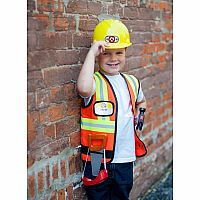 Construction Worker with Accessories in Garment Bag 