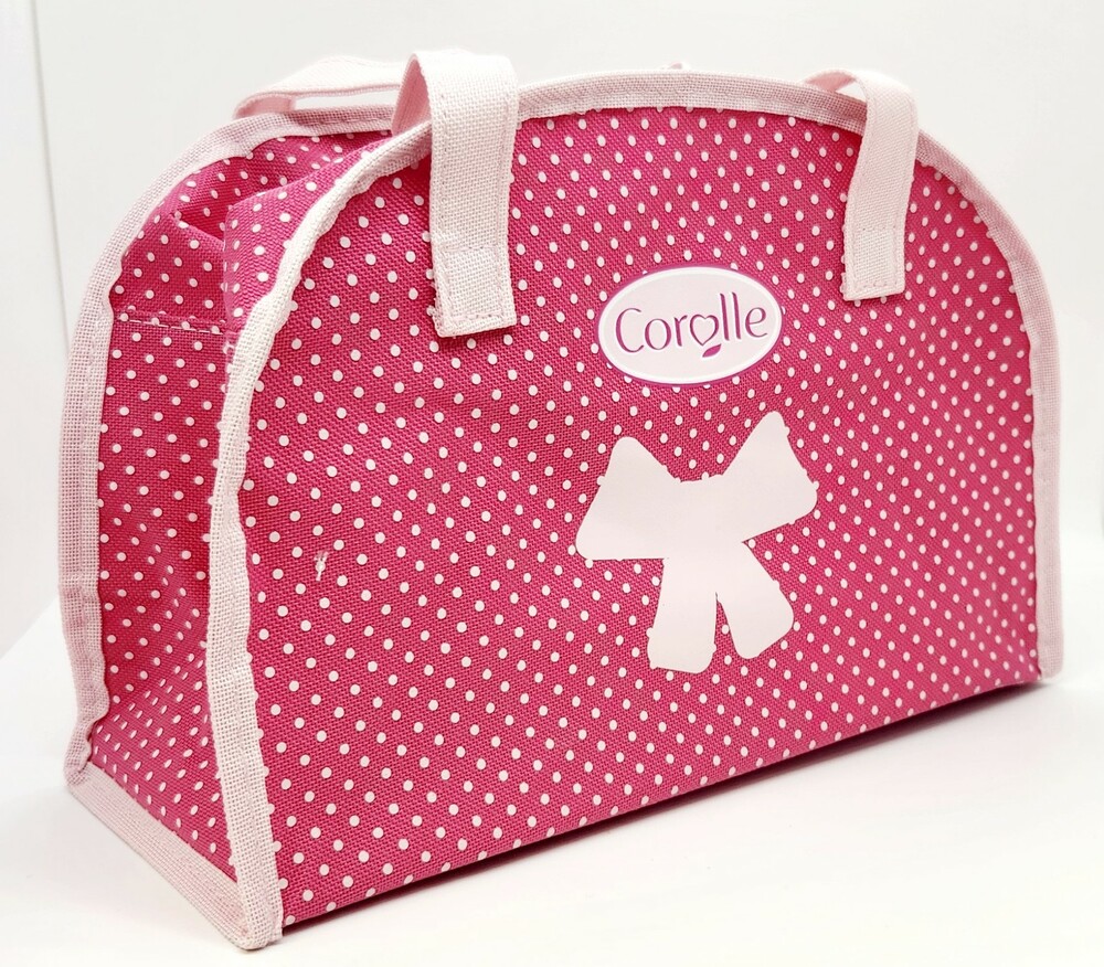 Corolle Pink Polka dot Tote Toy Sense
