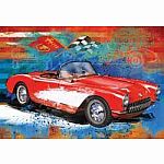 Corvette Cruising Tin Puzzle - Eurographics 