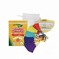 Crayola Kids Reusable Cloth Face Mask Set - Cool Colours - Retired     