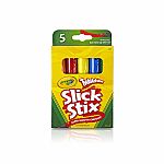 5 Slick Stix Twistables Crayons.
