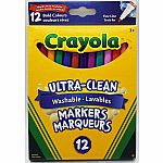 12 Ultra-Clean Washable Fine Line Markers.