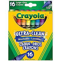 16 Large Washable Crayons.