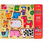 123 Barnyard -10pc Stacking Wood Puzzle