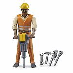 Construction worker with accessories