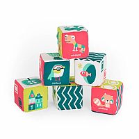 Soft Rattle Cubes - Set of 6