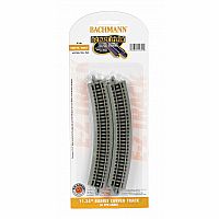 11.25 inch Radius Curved Track - 6 Pack - N Scale