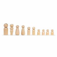Craft Wood People - 10 Assorted 