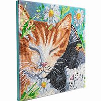 Crystal Art Medium Framed Kit - Sleepy Cats