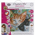 Crystal Art Medium Framed Kit - Sleepy Cats