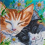 Crystal Art Medium Framed Kit - Sleepy Cats