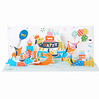 Dachshunds Birthday Pop-Up Card with Sound 