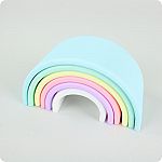 Pastel Rainbow Teether Toy - 6 Piece