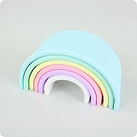 Pastel Rainbow Teether Toy - 6 Piece