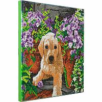 Crystal Art Medium Framed Kit - Floral Pup