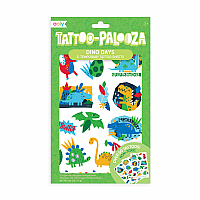 Tattoo-Palooza Dino Days - 3 Temporary Tattoo Sheets  