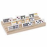 4 Wood Domino Racks.