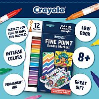 Fine Point Doodle Markers - 12 Pack